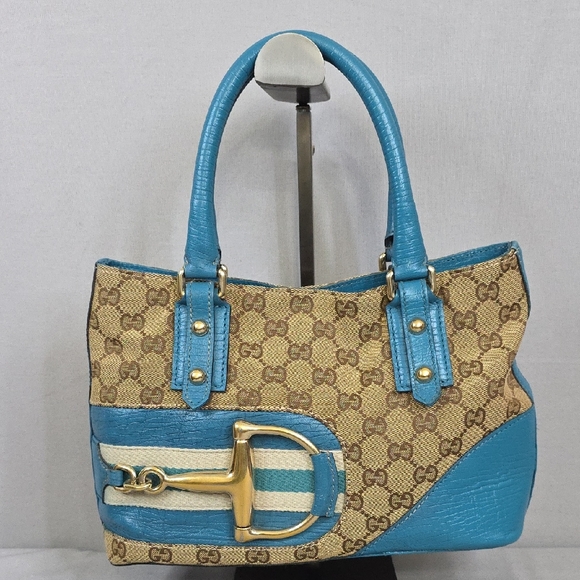 ✨️GUCCI GG Canvas Web Hasler Tote Bag - Picture 1 of 16